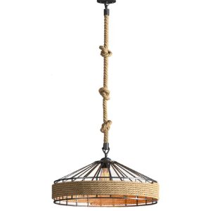 Lámpara colgante de soga 1 luz