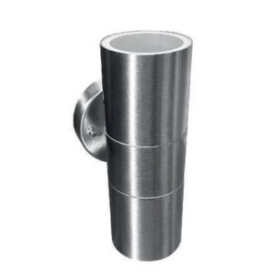 Lámpara para pared satinada cilindrica 2 luces