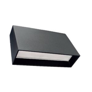 Lámpara led para pared rectangular negra 10W
