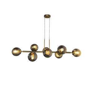 Lámpara suspendida para techo Cristal ambar 8L