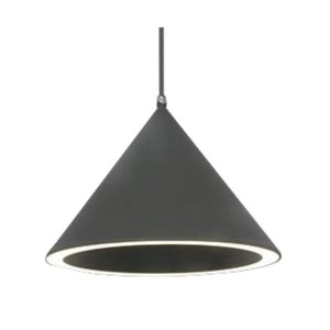 Lámpara colgante de led tipo cono gris 15w