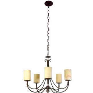 Lámpara colgante de ónix 5 luces