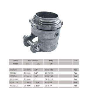 Conector recto para tubo SAPA galvanizado Anclo