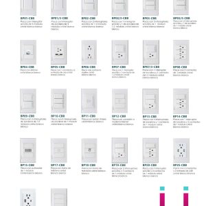 Placas, interruptores y accesorios lucek línea Cristal color Blanco