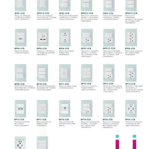 Placas, interruptores y accesorios lucek línea Cristal color verde