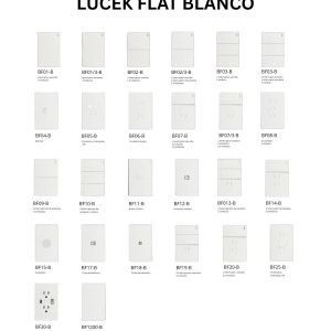 Placas, interruptores y accesorios lucek línea flat color blanco