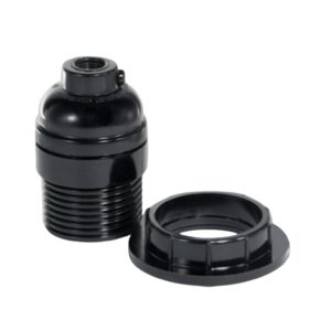 Portalámpara tipo E27 con anillo de sujeción