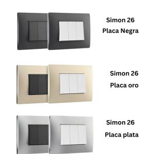 Placas, interruptores y accesorios línea Simon26