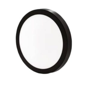 Lámpara de sobreponer LED 12w redonda Negro