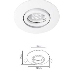 Lámpara Downlight Empotrable Dirigible blanco